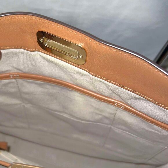 Michael Kors Sullivan Large Leather & Denim Messenger Bag Leather Trim - EUC - Picture 11 of 12